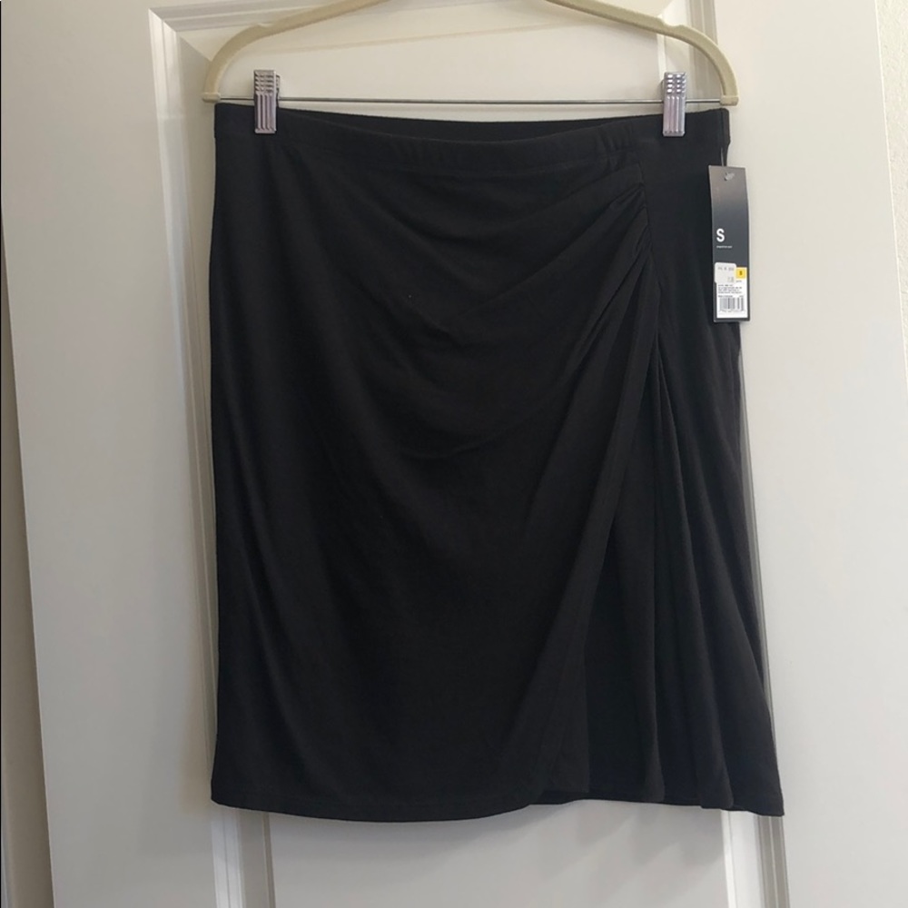 Mossimo dark brown faux wrap skirt size small